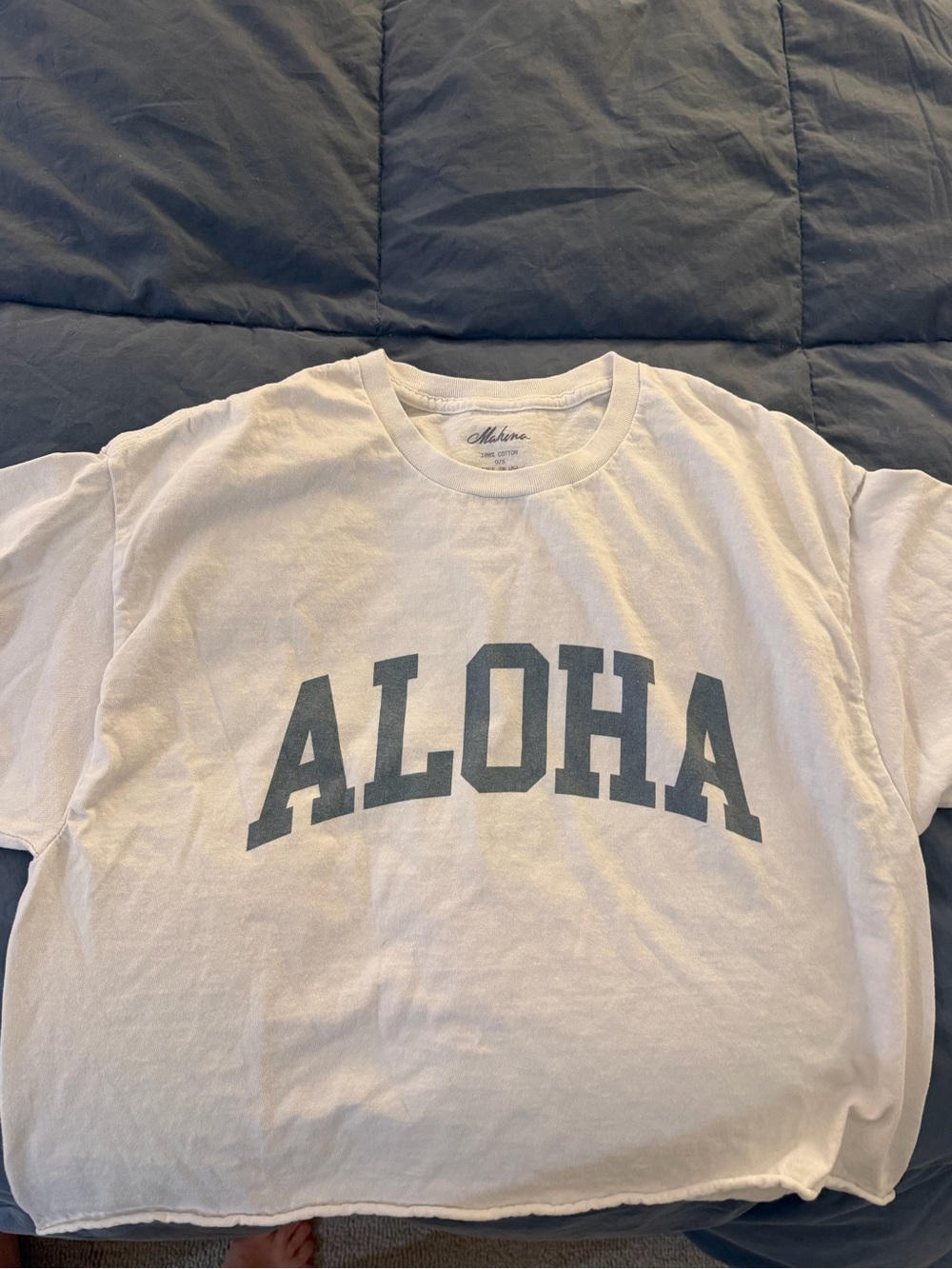 Mahina Hawaii White 'ALOHA' Tee one size